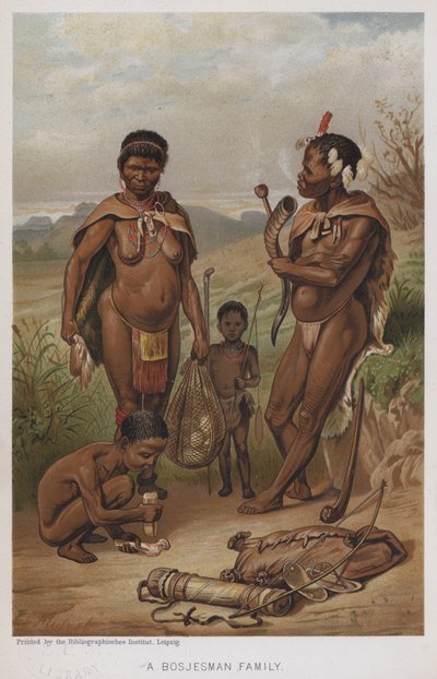 Una Familia Bosjesman (cromolitografía) de European School