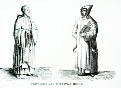 Un monje cartujo y un monje cisterciense de European School