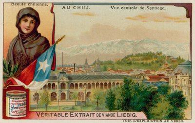 Una belleza chilena y vista del centro de Santiago de European School