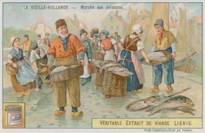 Un mercado de pescado en la vieja Holanda de European School