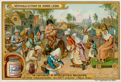 Un Carnaval de Máscaras en los Países Bajos del Siglo XVI de European School