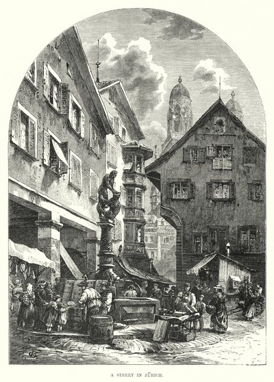 Una calle en Zúrich de European School