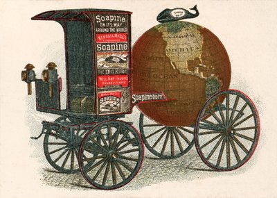 Anuncio de Soapine, "El Asesino de la Suciedad" - un producto de limpieza estadounidense del siglo XIX de European School