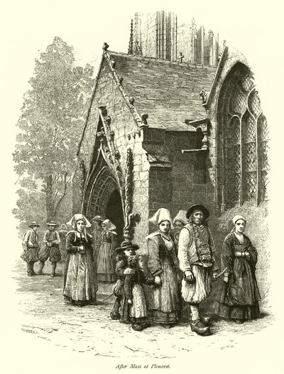 Después de la misa en Plouaret (grabado) de European School