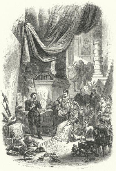 Alberto e Isabel de Austria visitando el estudio de Peter Paul Rubens de European School