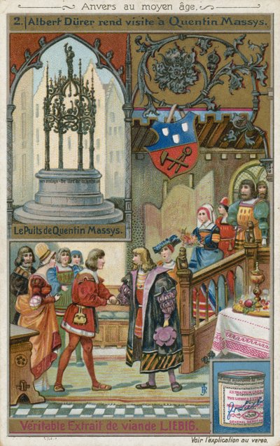 Albrecht Dürer visitando a Quentin Matsys, 1520 de European School