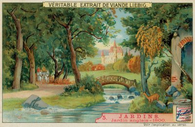 Un jardín inglés del siglo XIX de European School