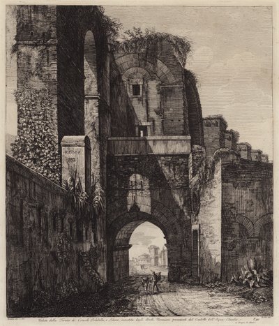 Arcos de los cónsules Dolabella y Silanus encerrados dentro de los arcos neronianos del Acqua Claudia, Roma, Italia de European School
