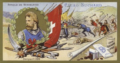 Arnold von Winkelried y la Batalla de Sempach, Suiza, 1386 de European School