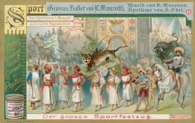 Ballet, tarjeta Liebig, principios del siglo XX (cromo) de European School