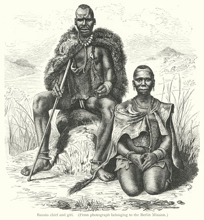 Jefe Basuto y niña de European School