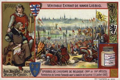 Bendición del ejército flamenco antes de la Batalla de Courtrai, 1302 de European School