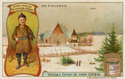 Niño Vestido para el Invierno y la Ciudad de Esbo de European School