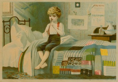 Niño tocando una flauta de European School