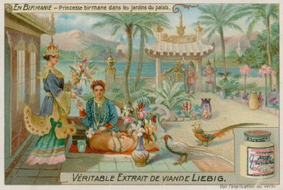 Princesa birmana en los jardines de un palacio de European School