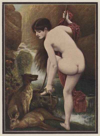 Calisto, ninfa de la mitología griega (lito de color) de European School