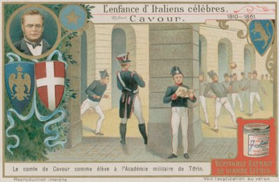 Camillo Benso, Conde de Cavour, estudia en la academia militar de Turín de European School