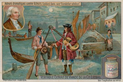 Carlo Goldoni en El gondolero veneciano o los amantes desdeñados de European School
