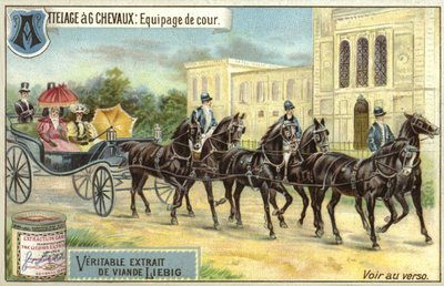 Carruaje tirado por seis caballos de European School
