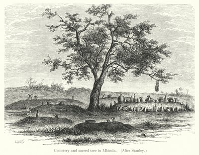 Cementerio y árbol sagrado en Mbinda de European School