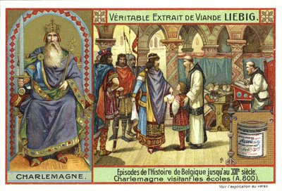 Carlomagno, Rey de los Francos, visitando una escuela, 800 de European School