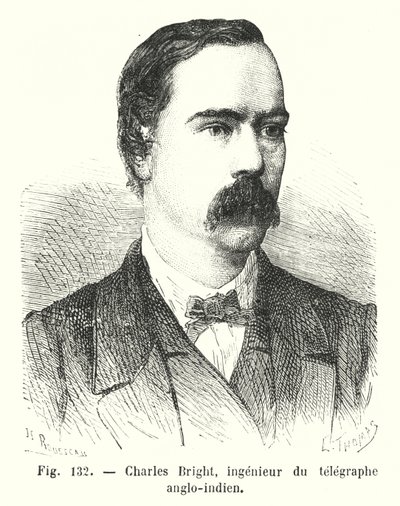 Charles Bright, ingenieur du telegraphe anglo-indien de European School