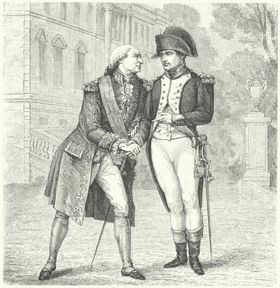 Carlos IV de España con Napoleón de European School