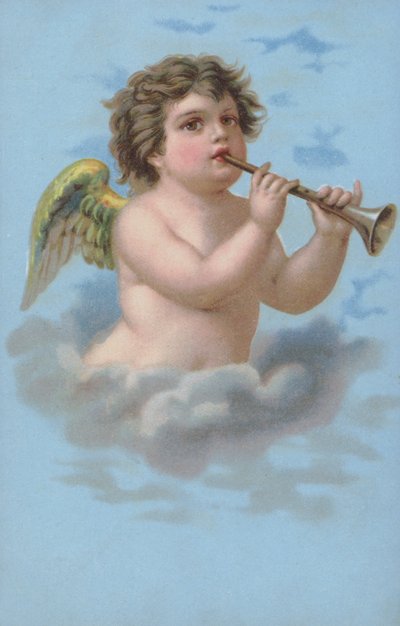Querubín tocando una trompeta de European School