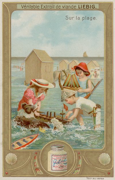 Niños jugando con barcos de juguete y un perro de European School