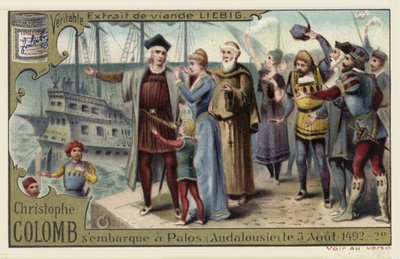 Cristóbal Colón se embarca en su viaje al Nuevo Mundo, Palos, España, 3 de agosto de 1492 de European School