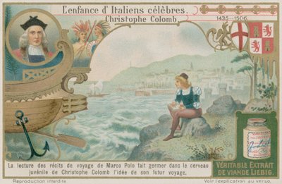 Cristóbal Colón lee sobre los viajes de Marco Polo de European School