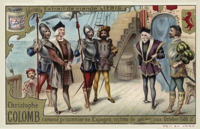 Cristóbal Colón llevado de regreso a España como prisionero, octubre de 1500 de European School