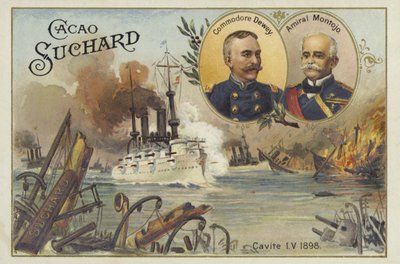 Comodoro George Dewey y almirante Patricio Montojo, Batalla de la Bahía de Manila, Guerra Hispanoamericana, 1 de mayo de 1898 de European School