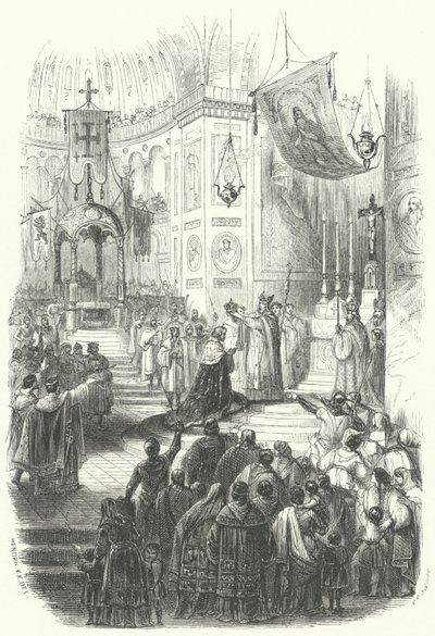 Coronación de Balduino I como Emperador Latino en Constantinopla de European School