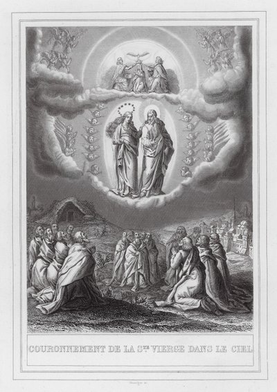 Corona de la Santísima Virgen en el Cielo (grabado) de European School