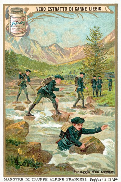 Cruzando un torrente de montaña de European School