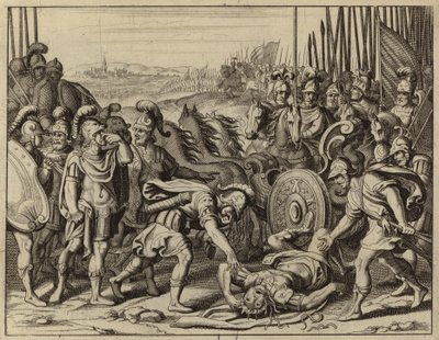 Muerte de Antíoco (grabado) de European School