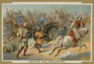 Derrota de los Kroumirs por los franceses, Túnez, 1881 de European School