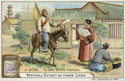 Entrega de una carta en tiempos antiguos, China de European School