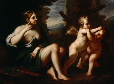 Diana y Cupidos (óleo sobre lienzo) de European School
