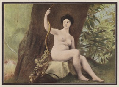 Diana la cazadora de la mitología romana (litografia en color) de European School