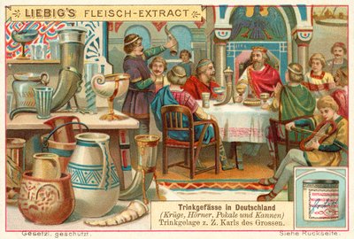 Sesión de bebida en Alemania en la época de Carlomagno de European School