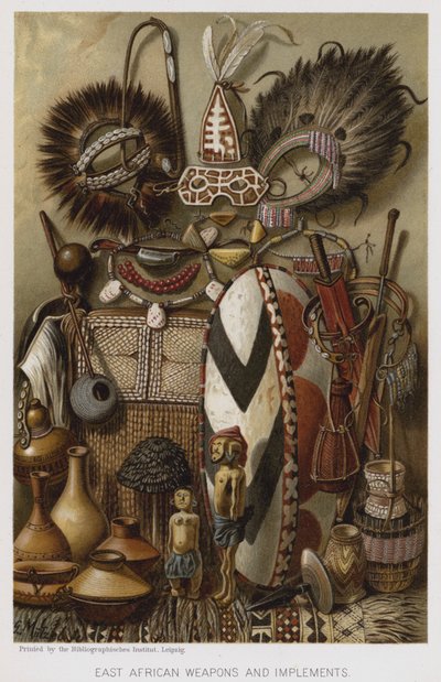 Armas e implementos de África Oriental de European School