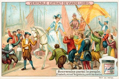 Isabel I de Inglaterra entre los marineros de su Armada de European School