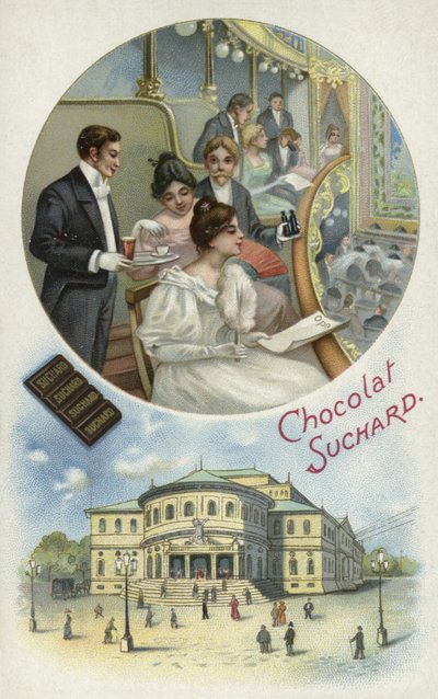 Disfrutando del chocolate Suchard en la ópera o teatro de European School