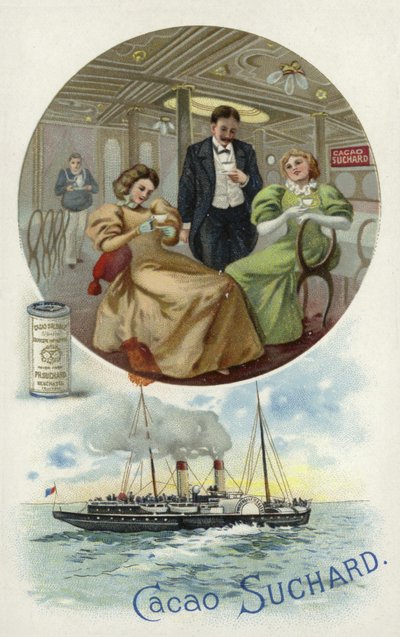 Disfrutando del cacao Suchard a bordo de un barco de European School