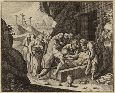 Entierro de Jesucristo (grabado) de European School