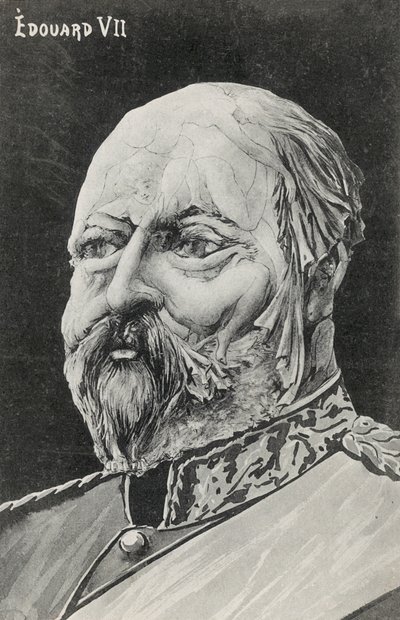Retrato de fantasía del rey Eduardo VII (litografía) de European School