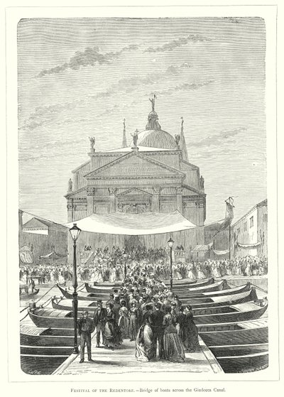 Festival del Redentor, puente de barcos a través del Canal de la Giudecca de European School