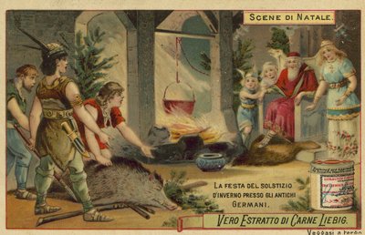 Festival del solsticio de invierno en la antigua Alemania de European School